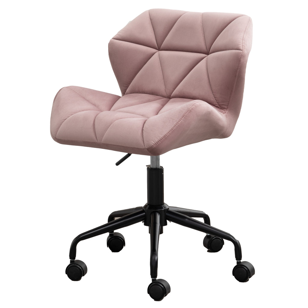 Eldon Diamond Tufted Adjustable Swivel Office Chair, Mauve - Grand Goldman