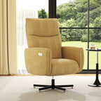 Power Swivel Recliner Chair, Electric Reclining with USB & Type-C Charging, 360° Swivel Velvet Upholstered Accent Chair, for 