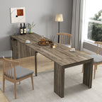 Modern Multifunctional Extendable Dining Table with Outlet, Space Saving Expanding Table with Storage for Party, Weddings, Meetings, Celebrations - Grand Goldman Shop