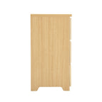 6 Drawer Storage Cabinet ,Dresser, Wood Storage Tower Clothes Organizer with Wavy drawer panel, Wide Chest of 6 Drawers, Large Storage Space for Bedroom, Hallway, Entryway Living Room Natural - Grand Goldman Shop