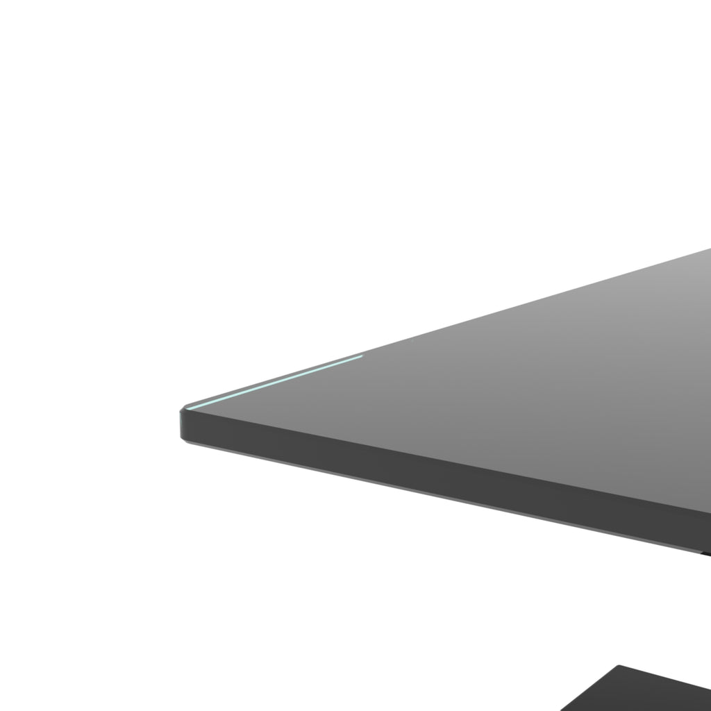 Rectangle Black Glass Coffee Table, Clear Coffee Table,Modern Side Center Tables for Living Room,Living Room Furniture (Old Sku:W24138125) - Grand Goldman Shop