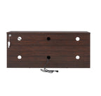 TV Stand Electric Fireplace TV Stand with Glass Shelves, 3D Fireplace TV Stand with LED Lights Wood with USB Charging Outlet Modern Television Table Center for TV up to 32-62' ESP 58''W*15.4''D*24.6 - Grand Goldman Shop