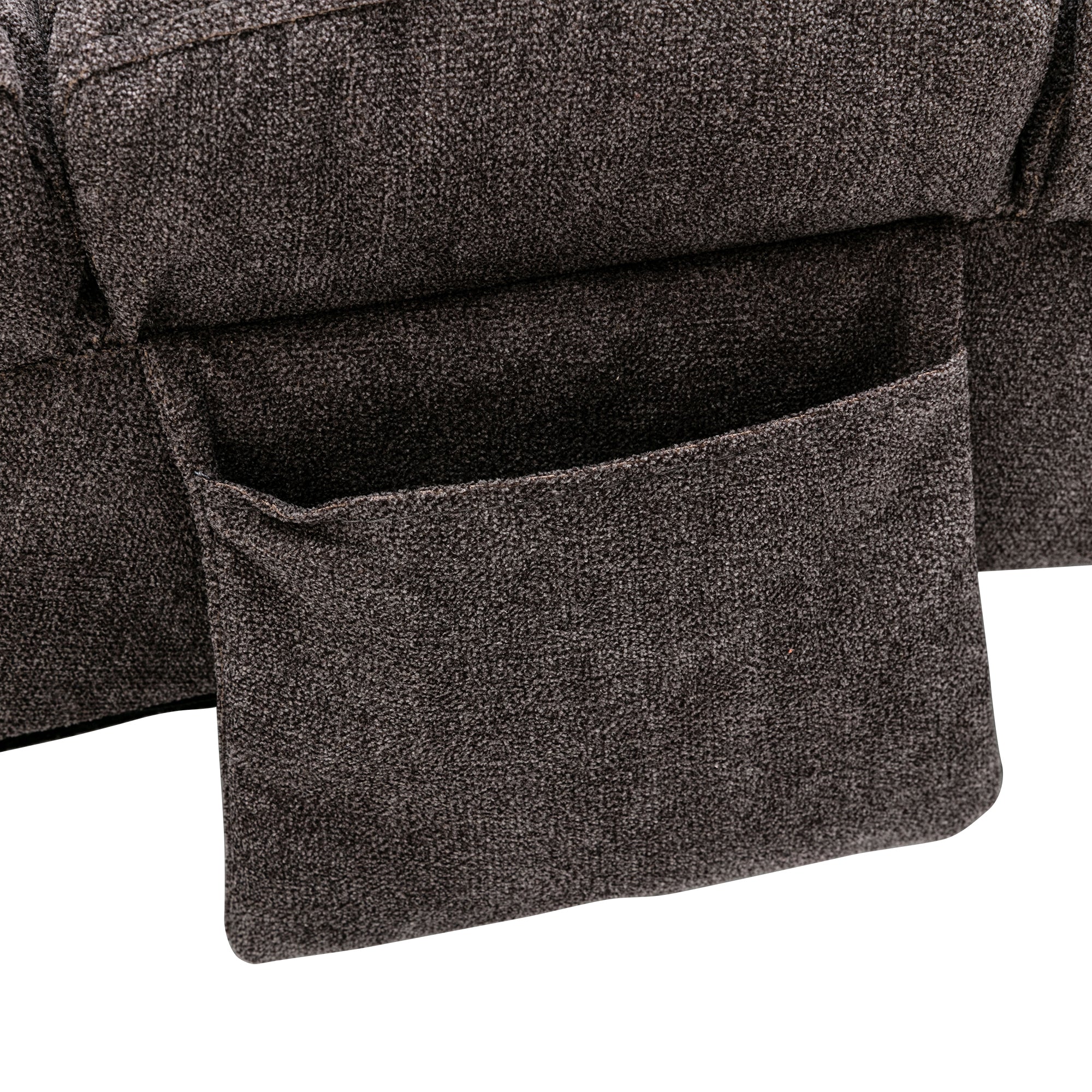 Ergonomic Linen Massage Chaise Lounge with Remote Control, Dark Gray, Electric Massage Lounger with 5 Modes - Grand Goldman Shop