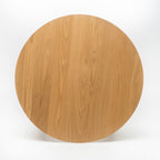 Wood Counter Height Round Dining Table, Natural Oak Finish, 35.4'D x 35.4'W x 36'H - Grand Goldman Shop
