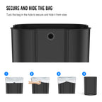 13 Gallon 50L Kitchen Foot Pedal Operated Soft Close Trash Can - Stainless Steel Ellipse Bustbin - BLACK - Grand Goldman Shop