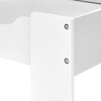Kids Table and 2 Chairs Set, Toddler Table and Chair Set with Storage Space under the Table, Cloth Storage Box under the Chai