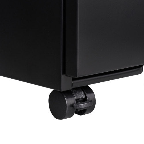 3-Drawer Mobile File Cabinet with Lock, 5 Wheels (2 Brakes + Anti-Tip),Cold Rolled Steel Fully Assembled Metal Filing Cabinet