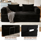 78 Inch Convertible Sleeper Sofa Bed, Futon Boneless Couch Lounge Loveseat with Pull Out Bed, No Assembly Required - Grand Goldman Shop