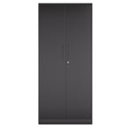 71'H Metal Garage Storage Cabinet, Black Tool Steel Locking Cabinet with Doors and 4 Shelves, Tall Cabinets for Garage Storag
