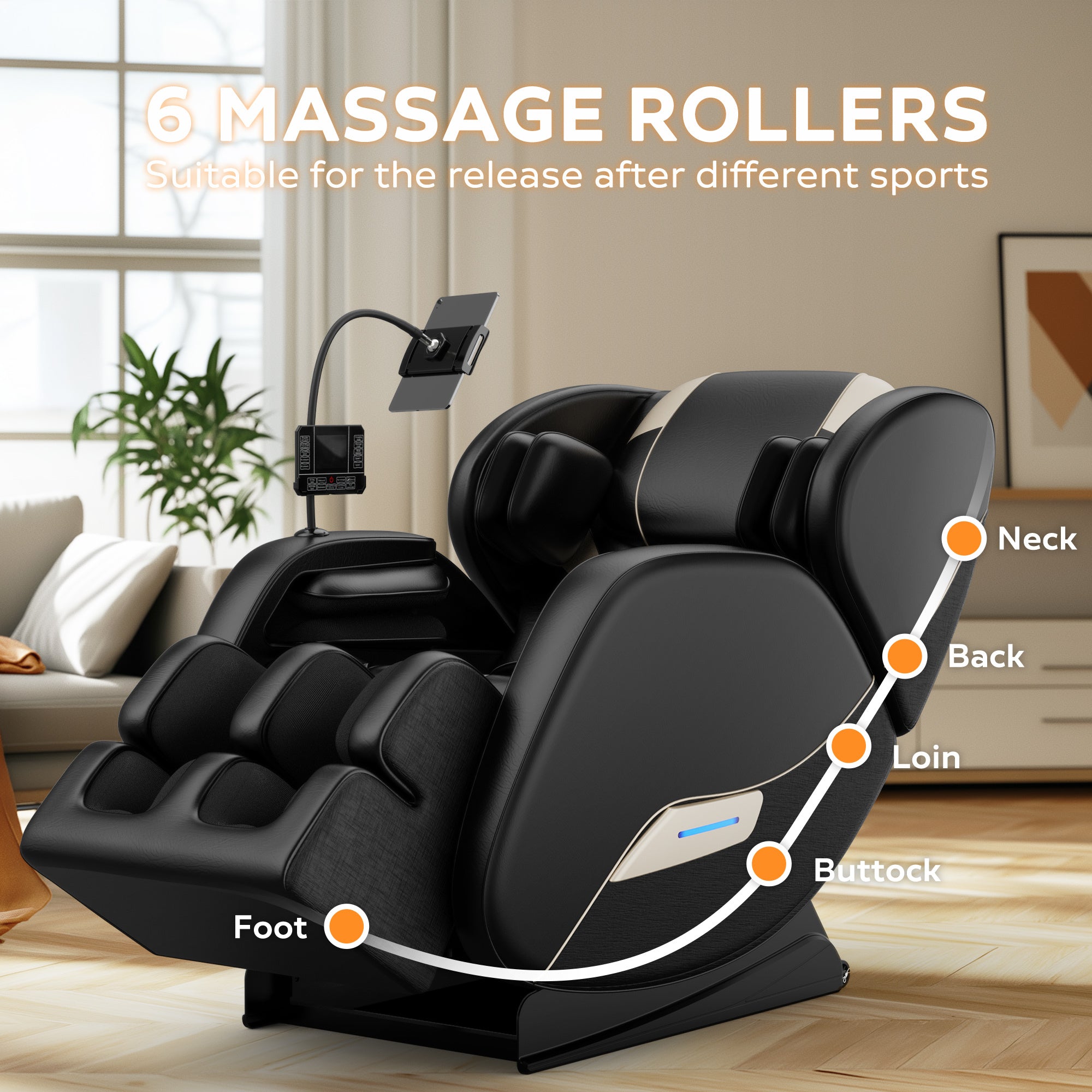 2024 Massage Chair Recliner with Zero Gravity with Full Body Air Pressure - Grand Goldman Shop