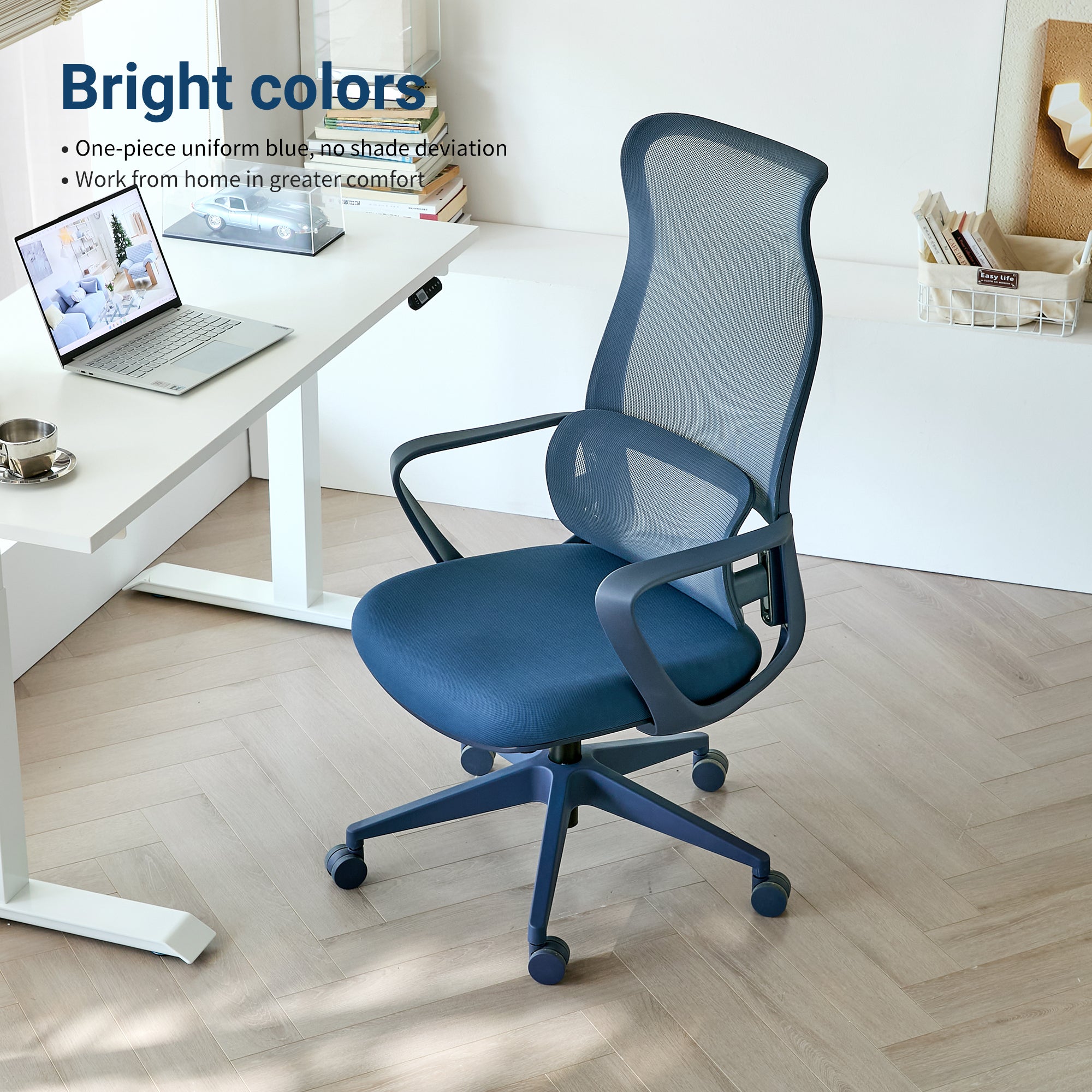 Ergonomic Colorful Office Chair 350LBS Home Office Mesh Breathable High Back, With Adjustable Lumbar Support Computer Chair, 