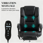 Office Chair with Massage & Reclining Footrest – Unmatched Comfort for All-Day Work & Leisure - Grand Goldman