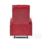 Contemporary Red PU Recliner Chair with Lever Mechanism - Grand Goldman Shop