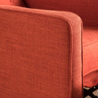Macedonia Mid-Century Modern Button Tufted Fabric Recliner - Grand Goldman Shop