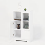 Modern MDF Painted Cabinet with Glass Doors and Drawer, White, for Bedroom and Living Room - Grand Goldman Shop
