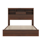 4PCS Bedroom Sets, Wooden Queen Size Bed Frame with Storage Headboard and Charging Station, 2 Nightstands with 2 Drawers, 1 Dresser with 5 Drawers, Walnut(old SKU HL000102AAD) - Grand Goldman Shop