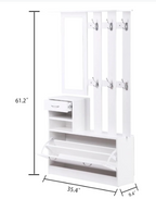 Combination Model Gate Cabinet with Shoe cabinet+Hang shelf+ Mirror - Grand Goldman Shop