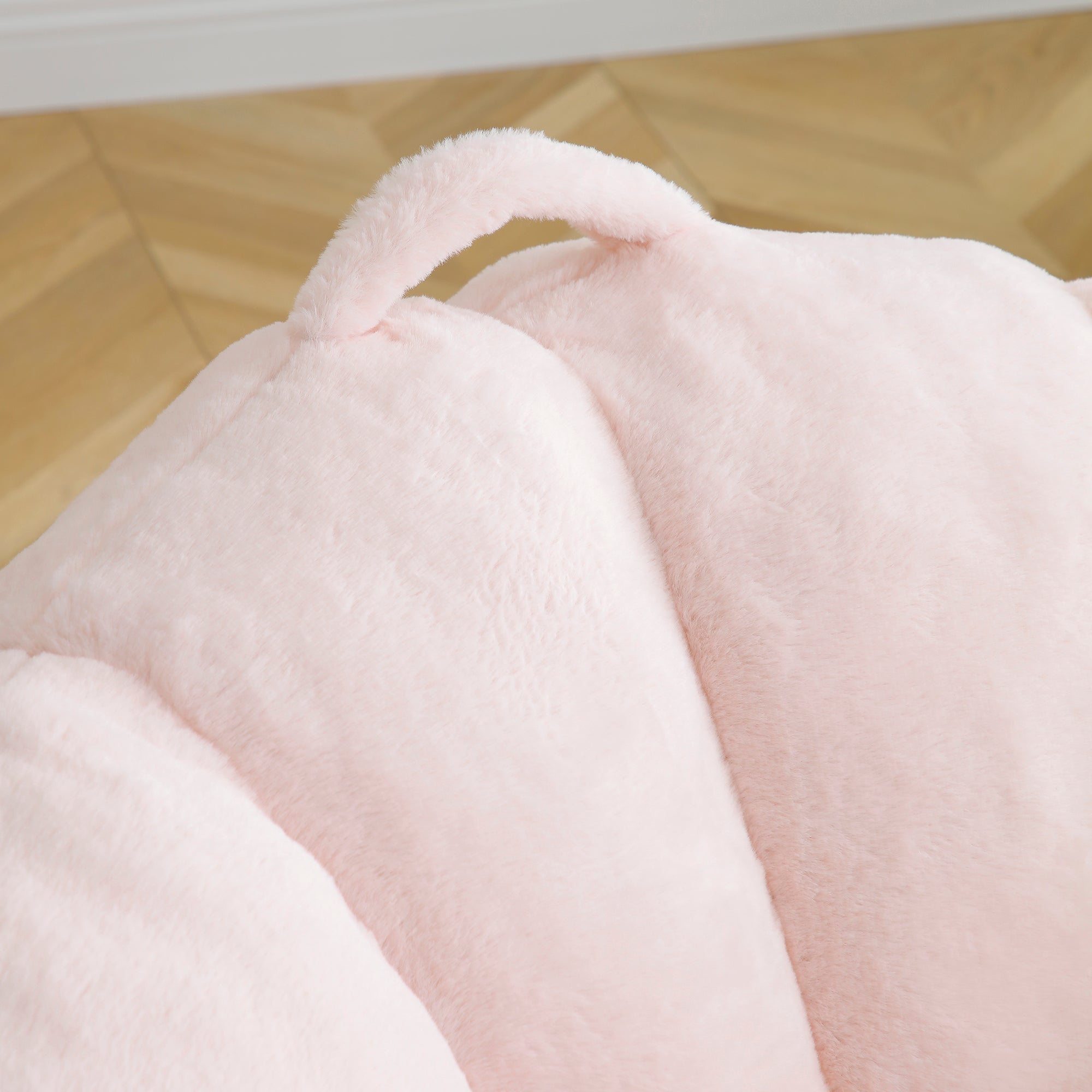Giant Bean Bag Chair withFootstool, Oversized Bean Bag  for Adults and Kids, Faux Fur Shell-Shaped Large Chair with Filler, Stuffed Big Accent Sofa,  Floor Sofa for Gaming,Reading Living Room Bedroom - Grand Goldman Shop