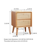 Pure Solid Wood Bedside Cabinet Modern Simple Nightstands North America Oak Bedside Cabinet Nordic Bedroom Solid Oak Storage Cabinet 0.4m - Grand Goldman Shop