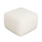 Upholstered Square Ottoman,White,Boucle - Grand Goldman Shop