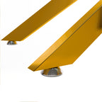 47.2' Rectangular Clear Tempered Glass Coffee Table,Stylish Design with Golden Metal Legs, Coffee Table for Living Room - Grand Goldman Shop