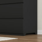 9 Drawer Dresser with No Handle Design, Modern Black Matte Wood Dresser for Bedroom, Storage Chest of Drawers for Living Room, Hallway, Entryway - Grand Goldman Shop