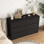 6 Drawer Storage Cabinet ,Dresser, Wood Storage Tower Clothes Organizer, Wide Chest of 6 Drawers, Large Storage Space for Bedroom, Hallway, Entryway Living Room - Grand Goldman Shop