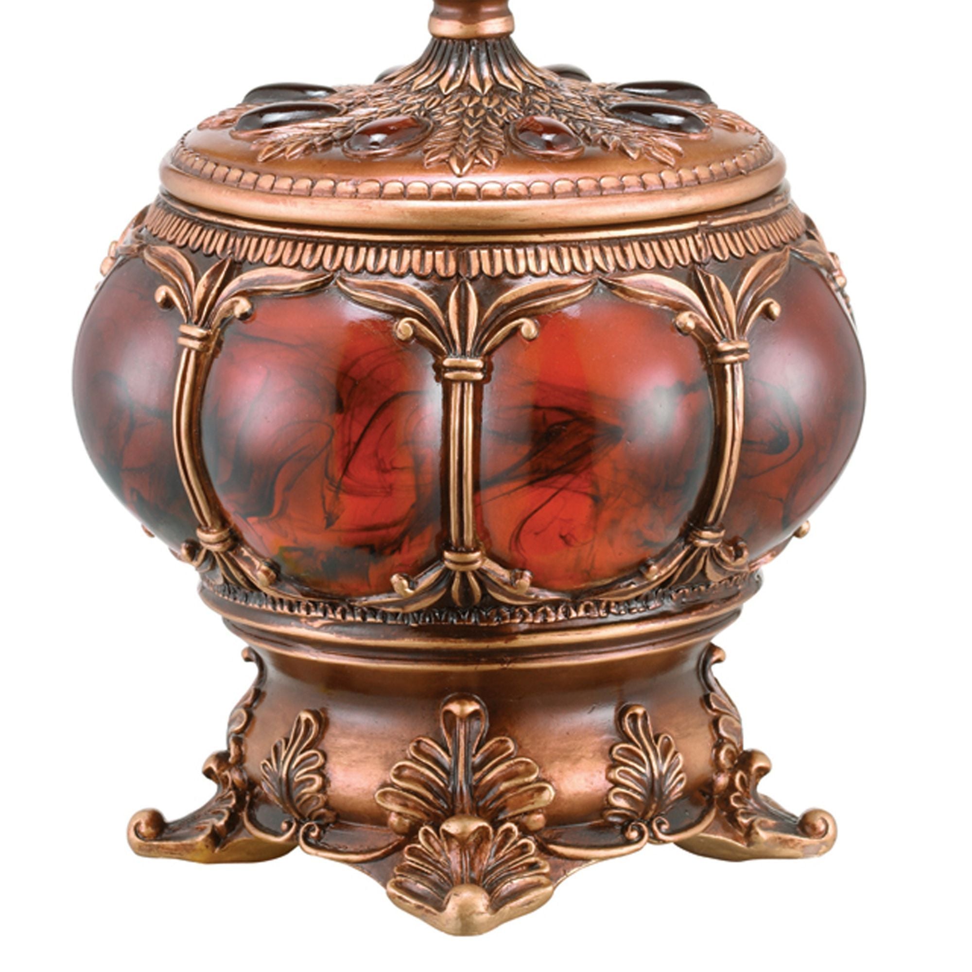11.5' Tall Polyresin Decorative Jewelry Box, Victorian Style - Grand Goldman Shop