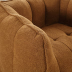 Soft Chenille Bean Bag Chair with High Resilient Foam for Living Room and Bedroom, Comfortable Square Lazy Sofa with Footstool for Adults - Grand Goldman Shop