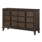 Aetheria Contemporary Wood 6-Drawer Dresser in Dark Brown - Grand Goldman Shop