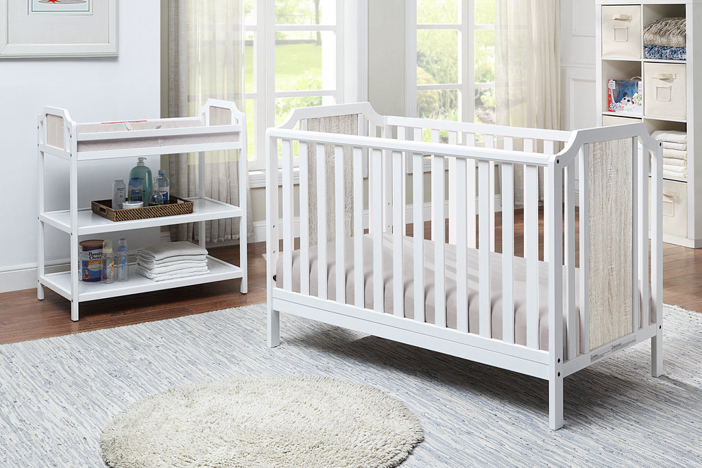 Brees Changing Table White/Graystone | Premium Home Decor - Grand Goldman