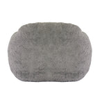 Giant Bean Bag Chair for Adults, Spacious Memory Foam Bean Bag Sofa with Armrests in Light Gray Teddy Fabric, Comfy Seating for Living Room or Bedroom - Grand Goldman Shop