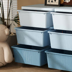 Qaba 3 Tier Kids Storage Unit, 9 Drawer Chest Toy Organizer Plastic Bins for Kids Bedroom Nursery Kindergarten Living Room fo
