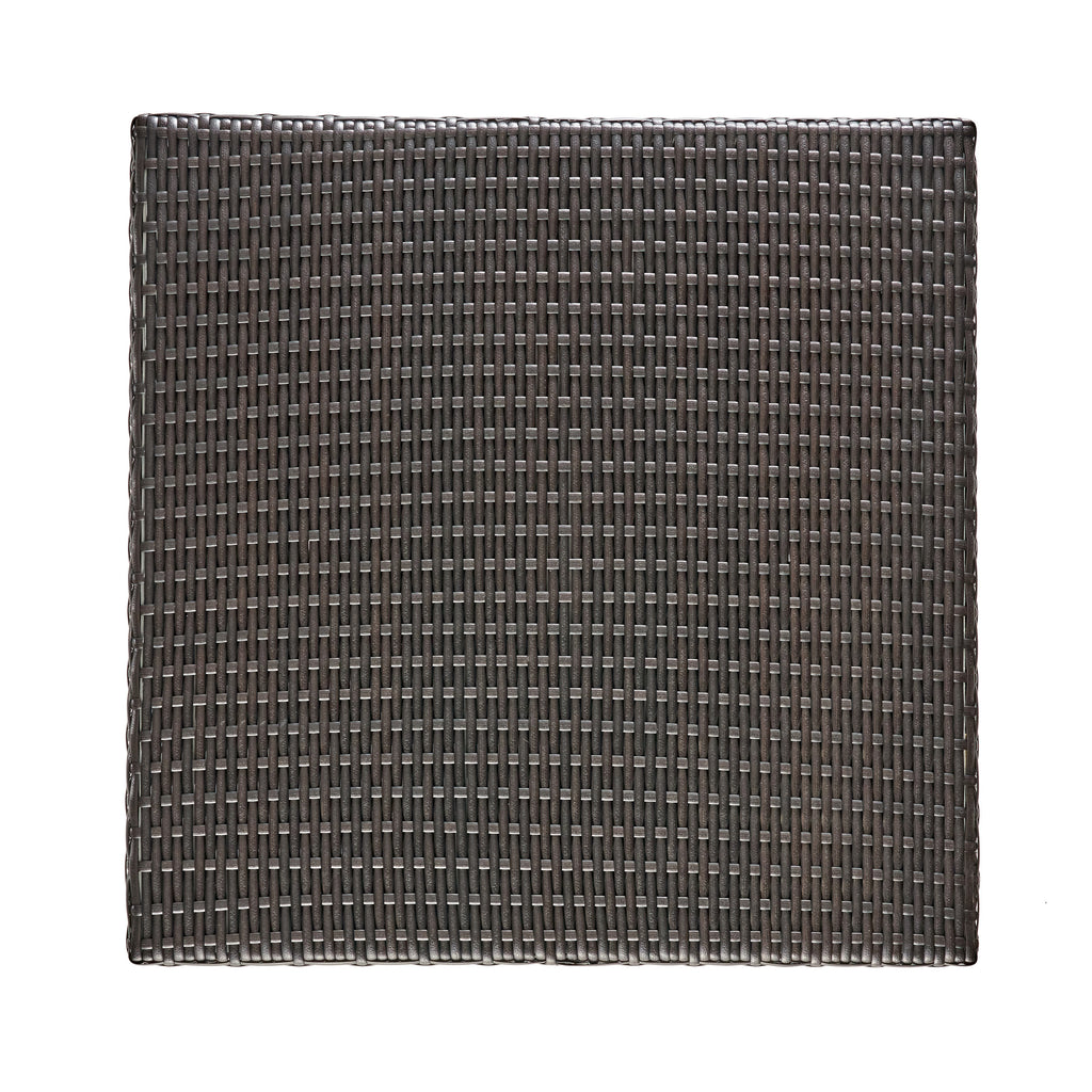 Outdoor 26' x 26' Square PE Rattan Bar Table with Iron Frame, Multibrown - Grand Goldman Shop