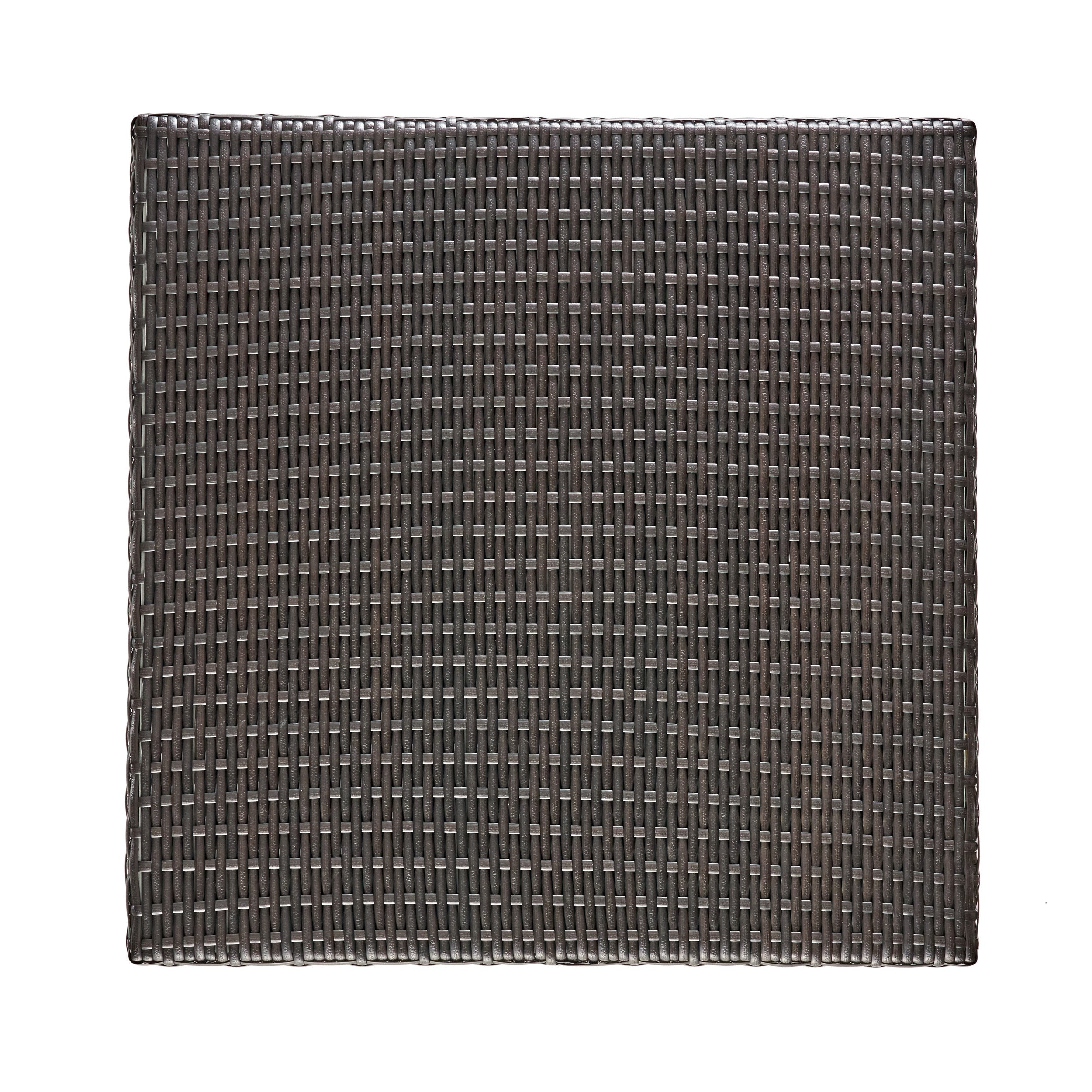 Outdoor 26' x 26' Square PE Rattan Bar Table with Iron Frame, Multibrown - Grand Goldman Shop