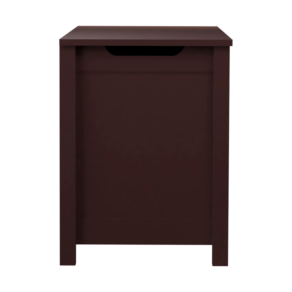 Kids Wooden Toy Box Storage with Safety Hinged Lid for Ages 2+ (Coffee) - Grand Goldman