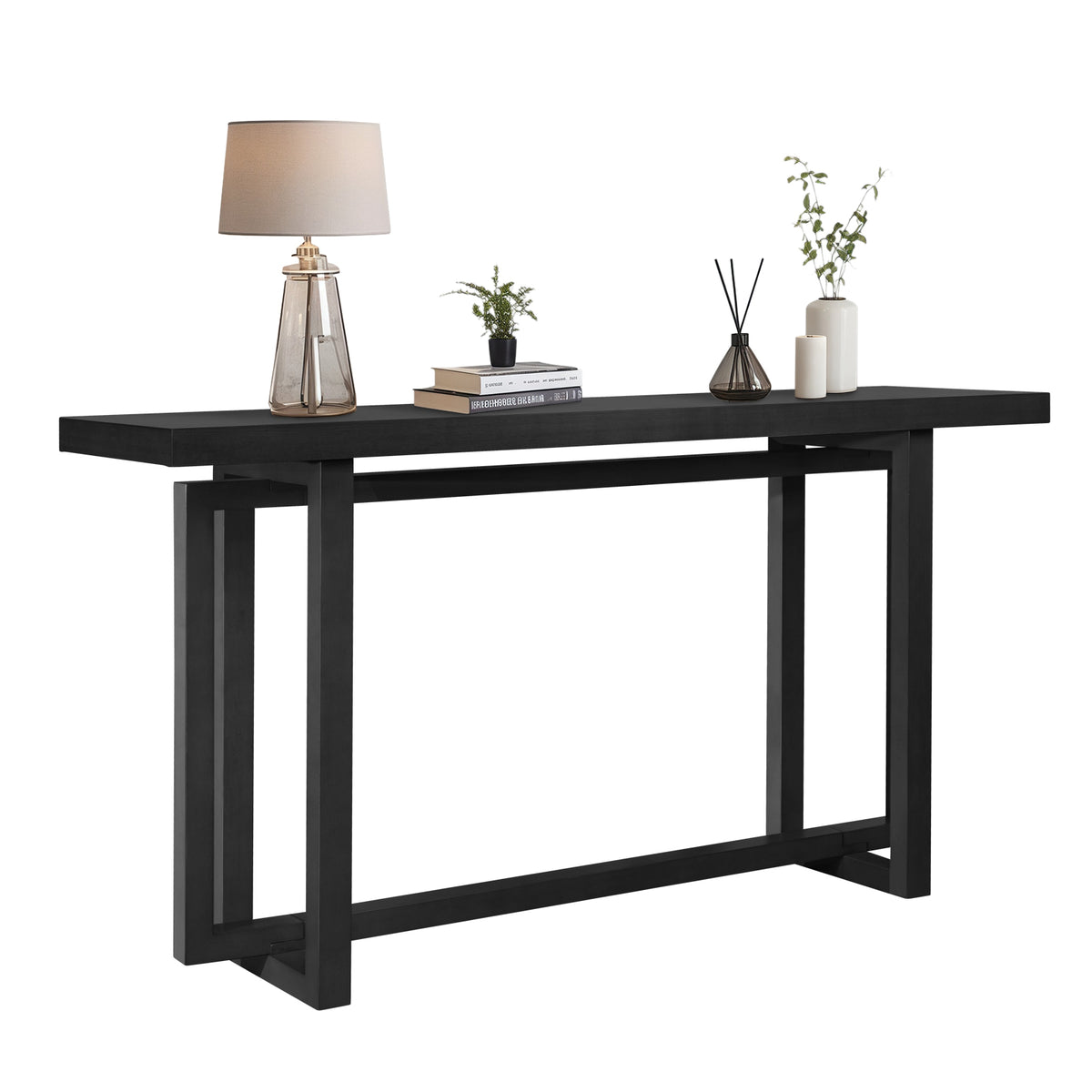 59' Narrow Console Table - MDF Entryway Sofa Table for Hallway, Living Room, Foyer with Space-Saving Design - Grand Goldman Shop