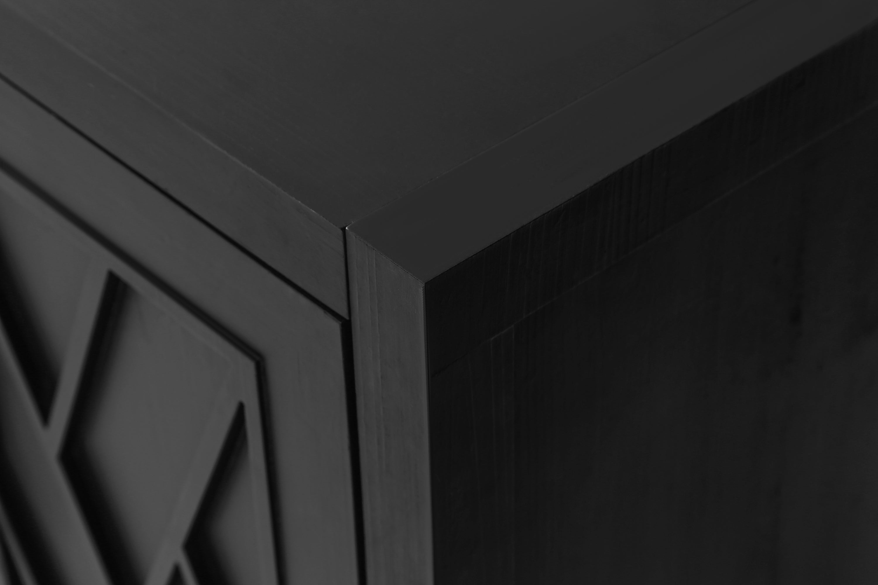 60 inches Modern Farmhouse Accent Cabinet with 4 Doors and Adjustable Shelf Wood Sideboard Buffet Cabinet Console Table Credenza Buffet Table for Kitchen Dining Room Entryway Hallway(Antique Black) - Grand Goldman Shop
