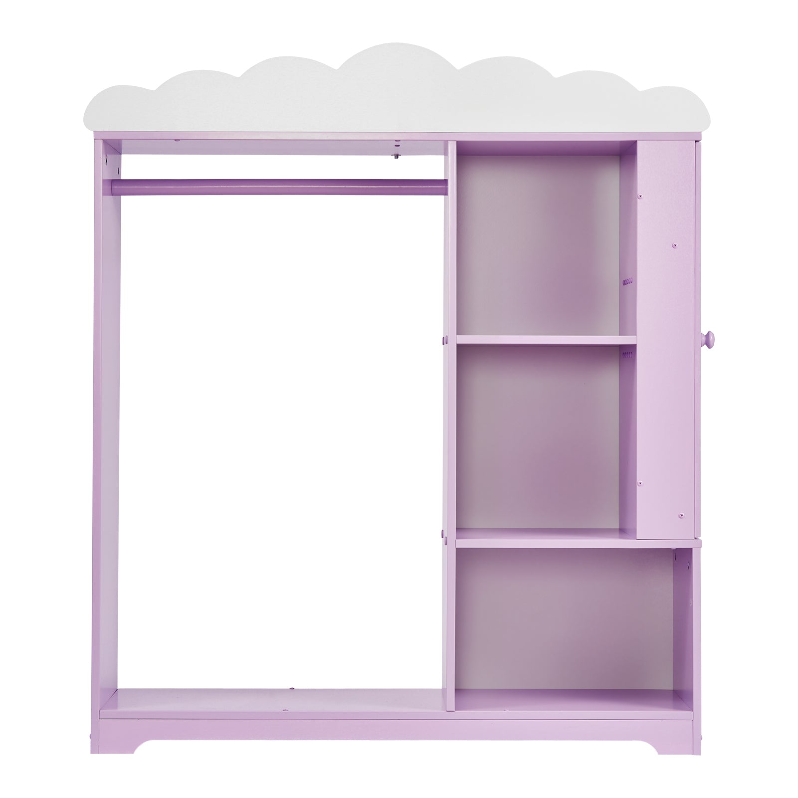 Kids Dress Up Storage, with Jewelry Cabinet, Dress Up Closet with Mirror and Shelves, Princess Costumes Wardrobe Closet, Todd