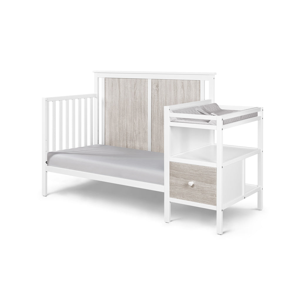 Connelly 4-in-1 Crib and Changer Combo White/Rockport Gray - Grand Goldman