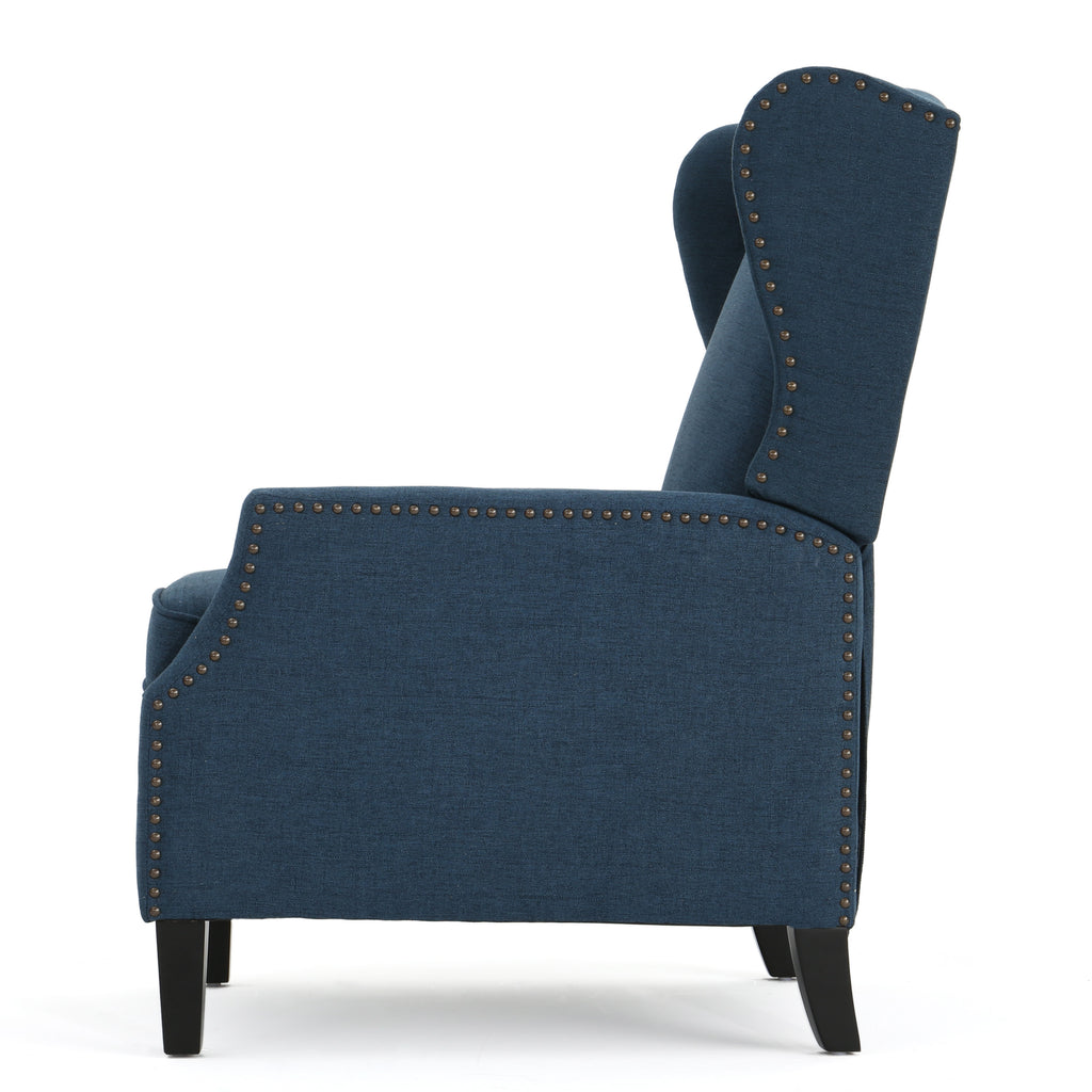 Westeros Wing Back Fabric Upholstered Recliner - Grand Goldman Shop
