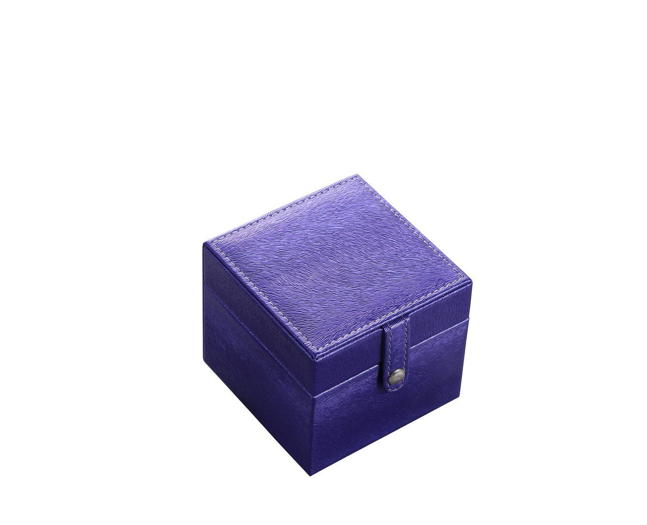 4' Long Travel Jewelry Case, Square Shaped, Azure Blue - Grand Goldman Shop