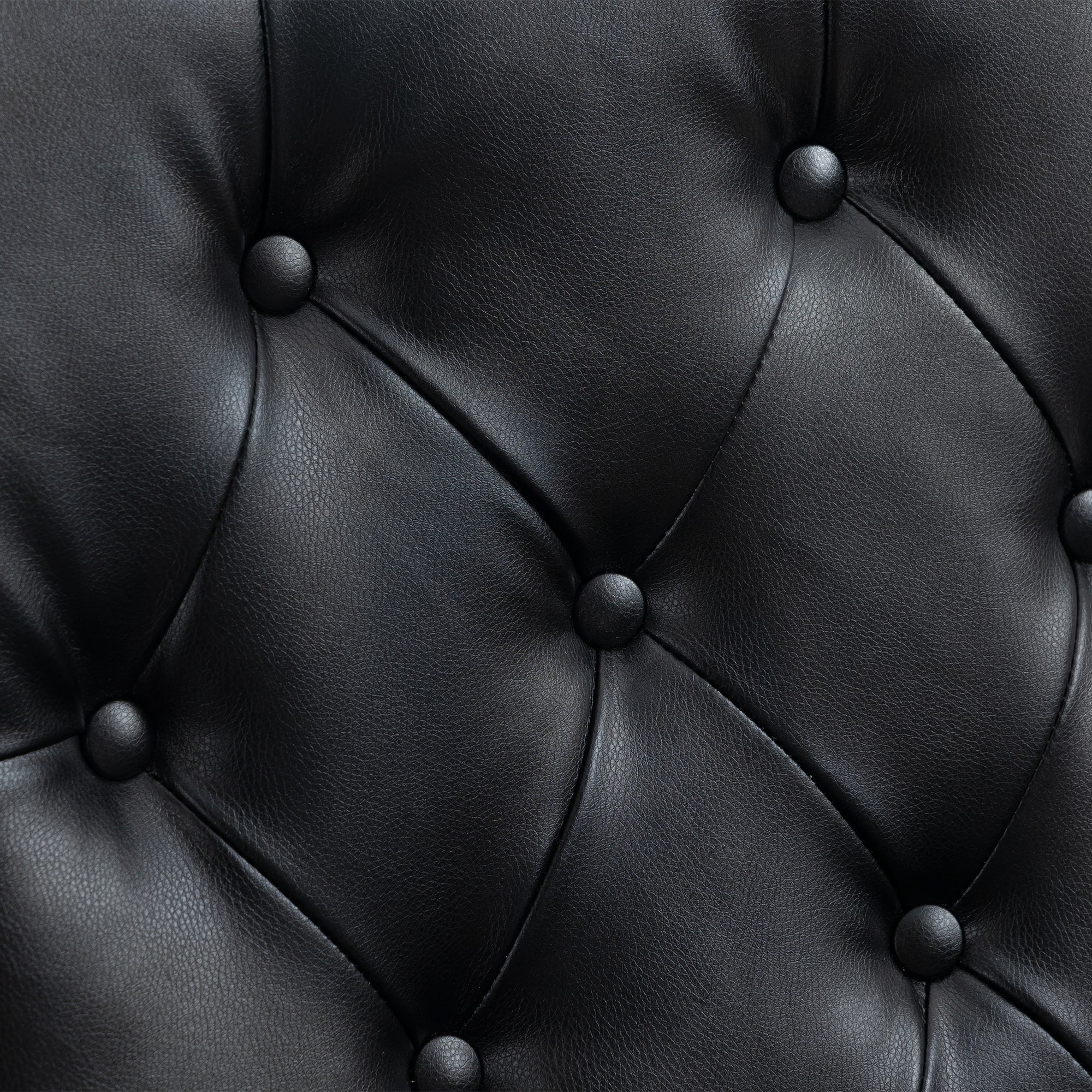 Modern Accent Armchair with Sturdy Wood Legs in Black PU Leather for Living Room or Bedroom - Grand Goldman Shop