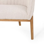 Mid Century Modern Loveseat with Channel Stitched Backrest - Grand Goldman Shop