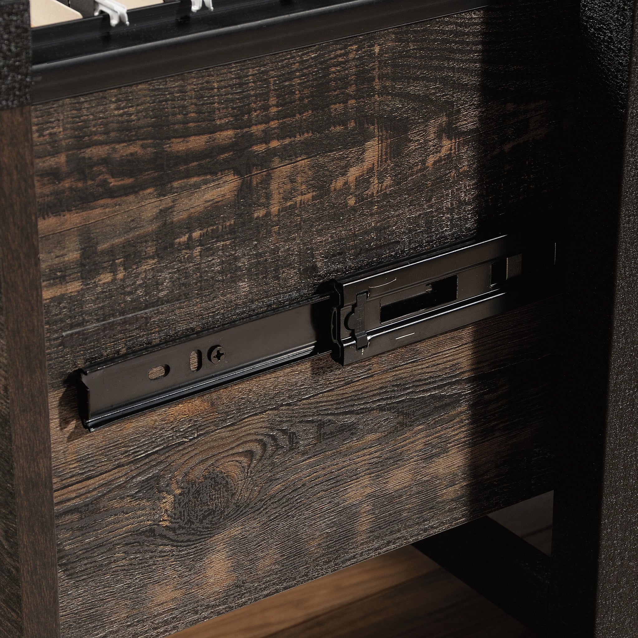File Pedestal with Smooth-Glide Drawer, Dark Oak finish | Premium Home Decor - Grand Goldman