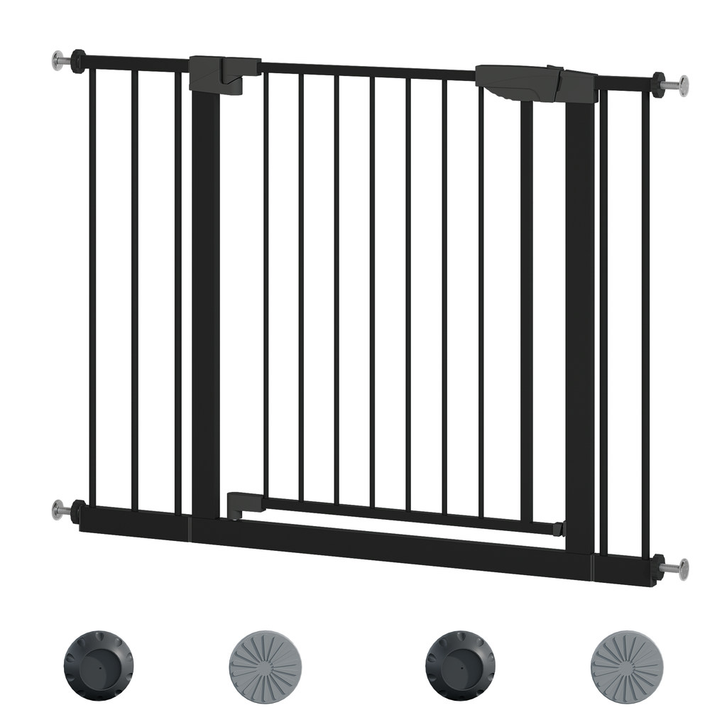 29.5-45.3' Wide Baby Gate with wall protector for Stairs, Dog Gate Indoor for Doorways, No Drilling Pressure Mounted Pet Gate