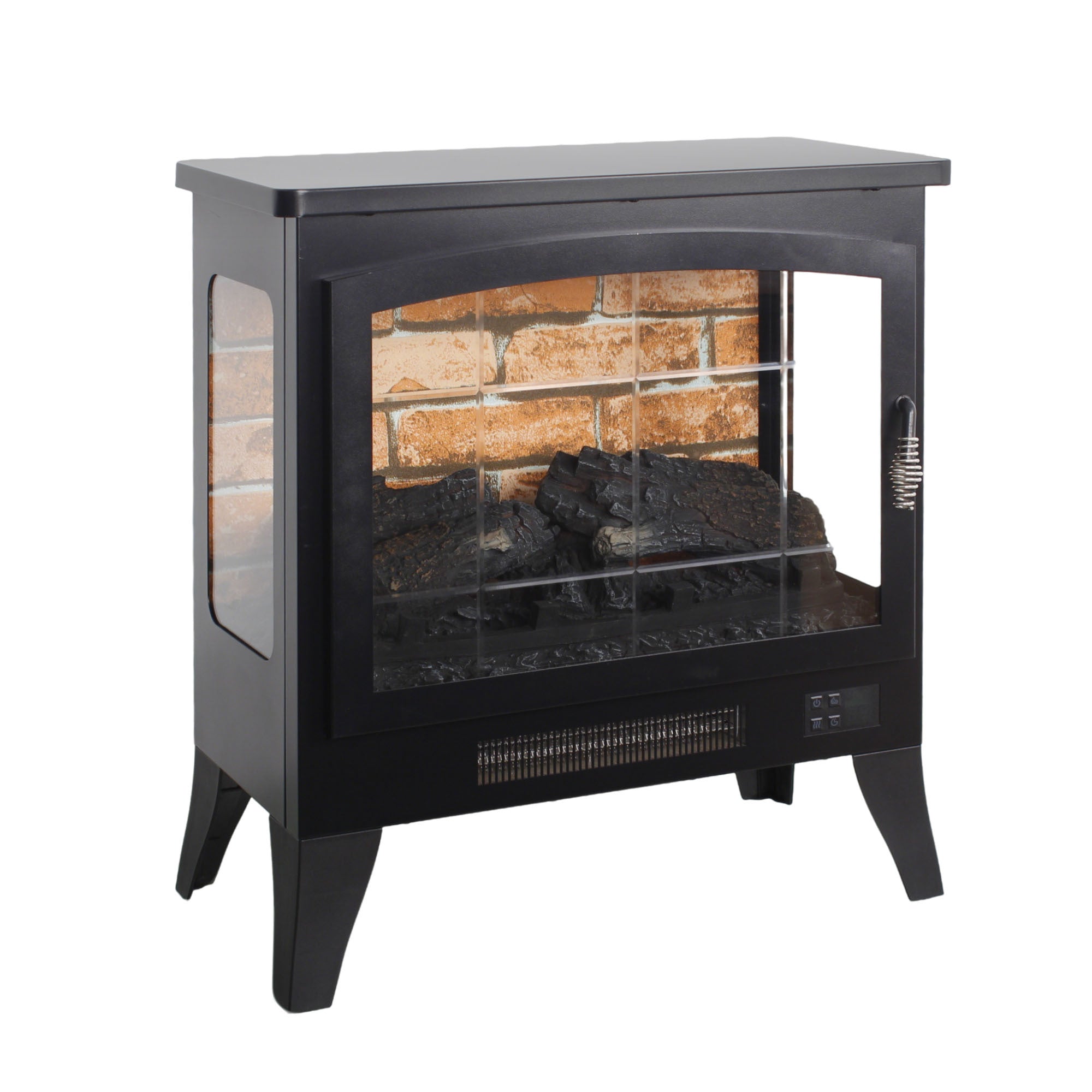 21 inchThree-sided Freestanding Electric Fireplace Stove heater with 3D Flame effect with remote control - Grand Goldman Shop