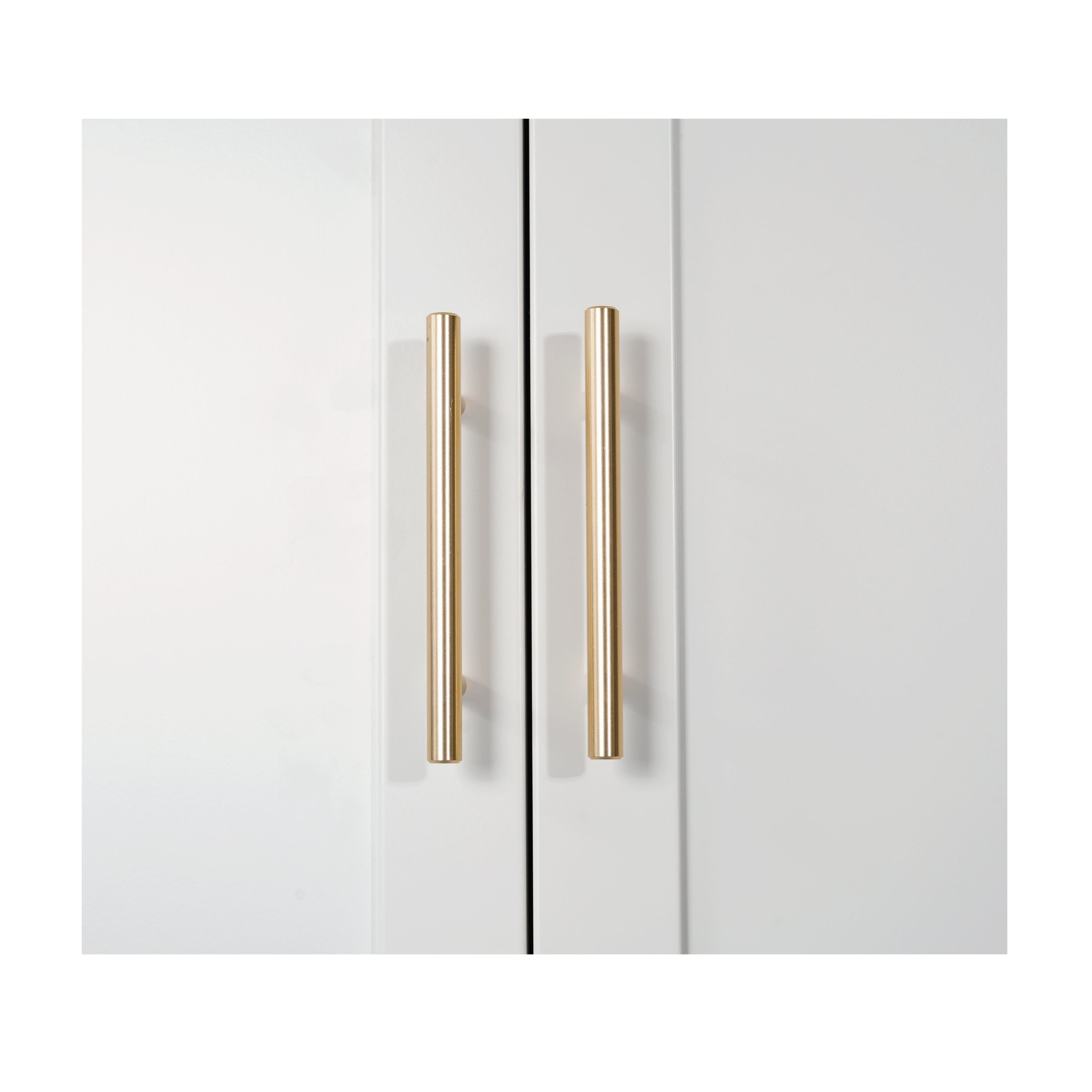 71'' 2 Shapely Doors Cabinet, Metal Storage Cabinet with Doors and Adjustable Shelves, for Bedroom, Living Room, Kitchen (White) - Grand Goldman Shop