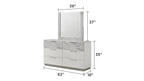 Mist Queen 4-Piece Set – Two-Tone High-Gloss Marble & Lacquer Finish with LED Lighting White - Grand Goldman Shop