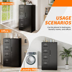 Metal Storage Vertical Filing Cabinet with Lock, Steel File Locker with 4 Drawers and 1 door for School, Living Room, Bedroom